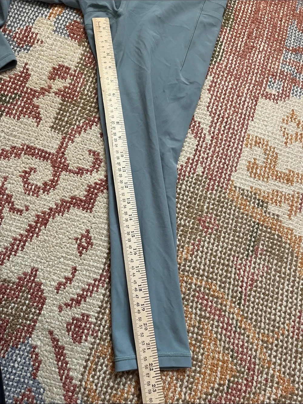 Athleta Salutation Stash Pocket II 7/8 Tight Blue Gray Size Medium M EUC - Picture 5 of 9